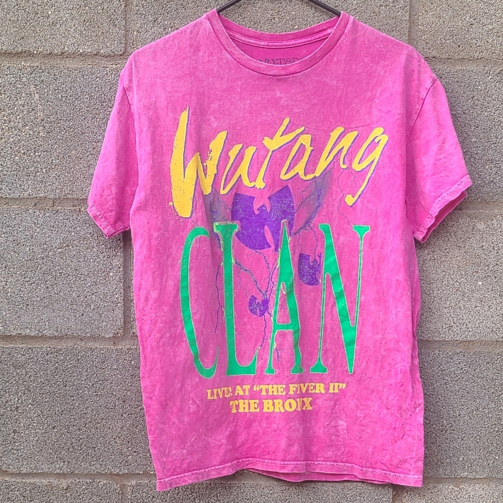 Wu-Tang Clan Stone Washed Pink Graphic T-Shirt Size M